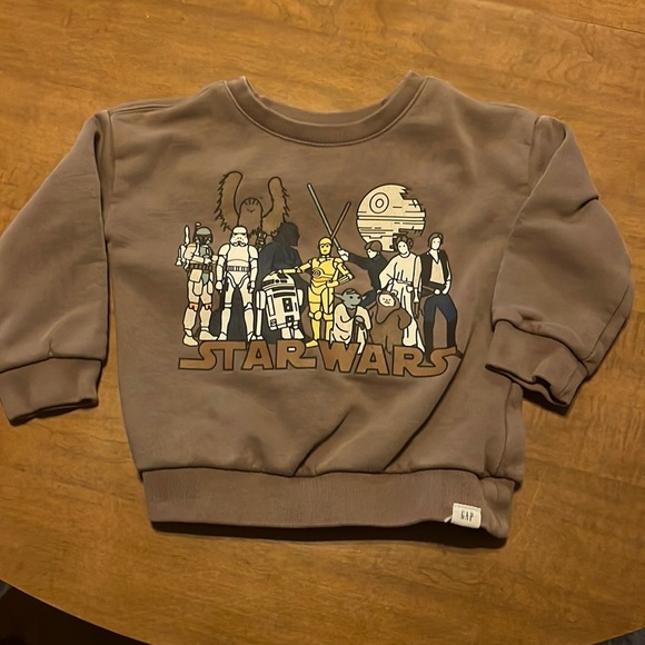 GAP Other - GAP x Star Wars Baby Gap sz 2T Brown Sweatshirt Crewneck lucasfilm Disney